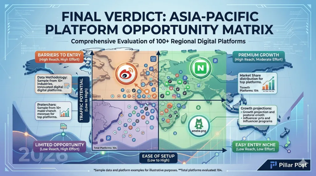 Asia-Pacific platform opportunity matrix showing growth and ease of setup.